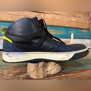 Lanvin mid top paneled BMX sneakers.